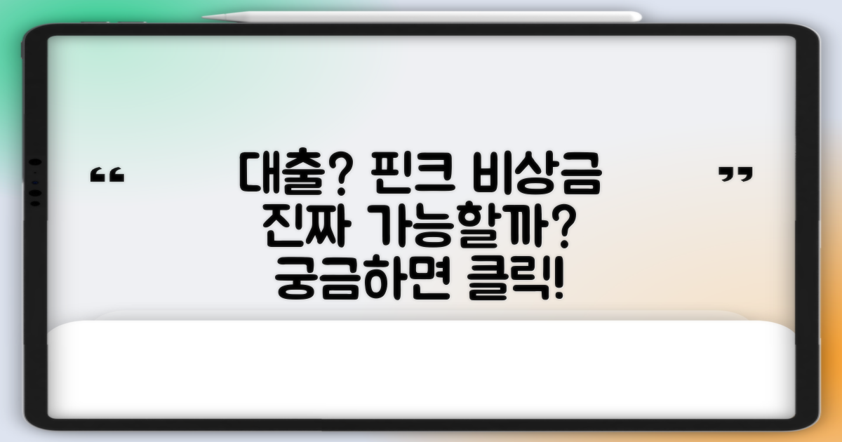 핀크 비상금대출, 정말 가능할까?